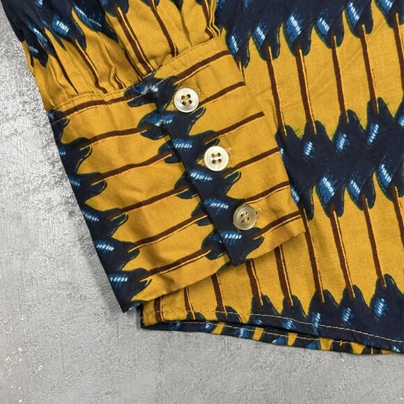 Rare 1960s Spire California Dacron Disco Colorful Pattern Shirt Medium 15 1/2 - Picture 4 of 9